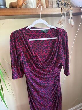 💼 Ralph Lauren Faux Wrap Dress Patterned